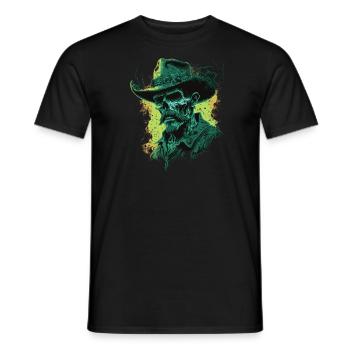Untoter Cowboy - Männer T-Shirt - Schwarz - Vorne - AI Model Male 178 light (178cm)