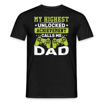 Meine höchste offene Errungenschaft nennt mich Vater - Männer T-Shirt - Schwarz - Vorne - AI Model Male 178 light (178cm)