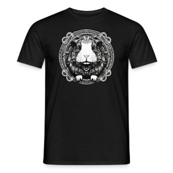 Meerschweinchen mit Ornamenten - Männer T-Shirt - Schwarz - Vorne - AI Model Male 178 light (178cm)