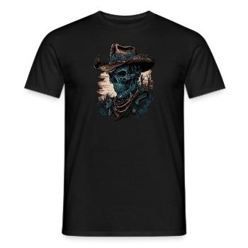 Zombie Cowboy - Men's T-Shirt - black - Front - AI Model Male 178 light (178cm)