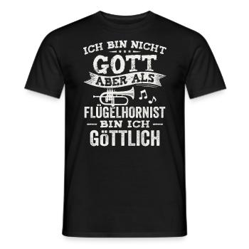 Flügelhorn Blasmusik Musiker Blasinstrument Lustig - Männer T-Shirt - Schwarz - Vorne - AI Model Male 178 light (178cm)