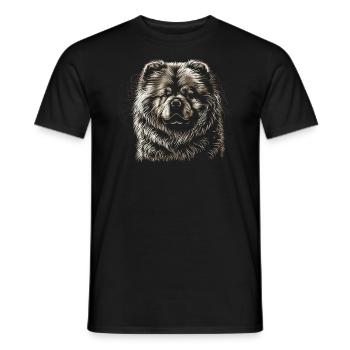 Chow Chow Hund - Männer T-Shirt - Schwarz - Vorne - AI Model Male 178 light (178cm)