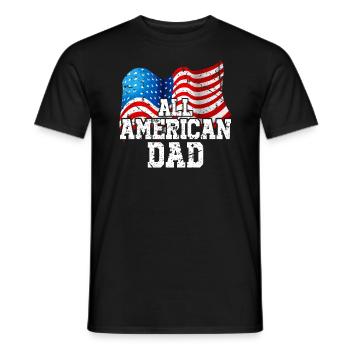 All American Dad - Men's T-Shirt - black - Front - AI Model Male 178 light (178cm)
