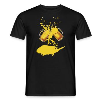 4 juillet Beer USA - T-shirt homme - noir - Devant - AI Model Male 178 light (178cm)