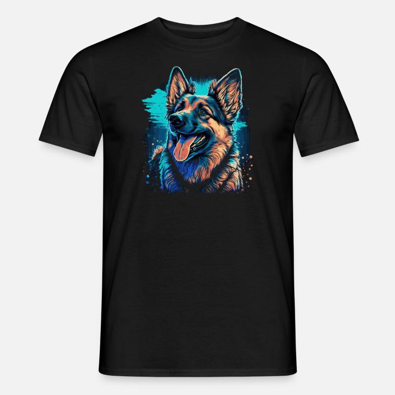 Deutscher Schäferhund - Männer T-Shirt - Schwarz