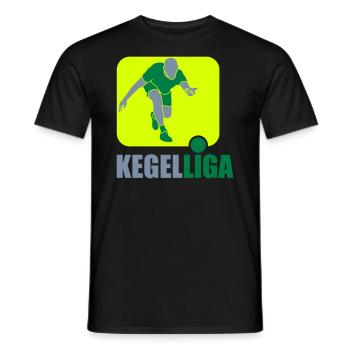 Kegel Liga | Farben änderbar - Männer T-Shirt - Schwarz - Vorne - AI Model Male 178 light (178cm)