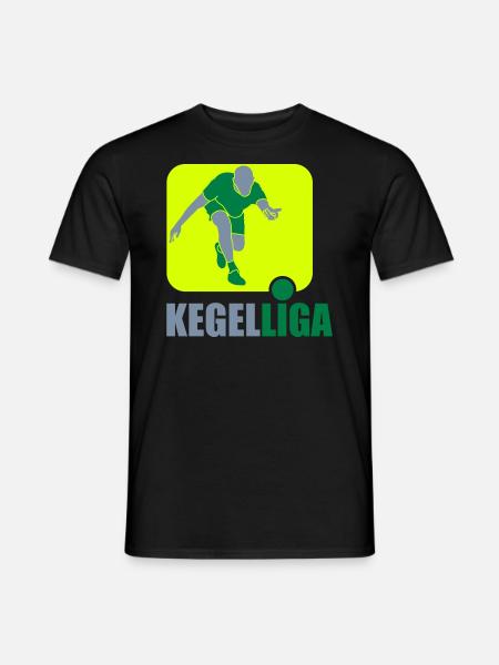 Kegel Liga | Farben änderbar - Männer T-Shirt - Schwarz