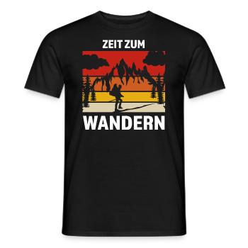 Wandern Berge Wanderer Geschenk - Männer T-Shirt - Schwarz - Vorne - AI Model Male 178 light (178cm)