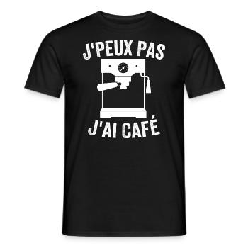 J'Peux Pas J'ai Café Cadeau Drôle Café Du Coin - T-shirt homme - noir - Devant - AI Model Male 178 light (178cm)