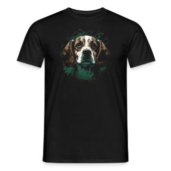 Beagle Hund - Männer T-Shirt - Schwarz - Vorne - AI Model Male 178 light (178cm)