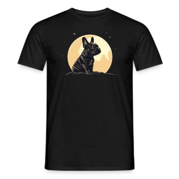 Bouledogue français - T-shirt homme - noir - Devant - AI Model Male 178 light (178cm)