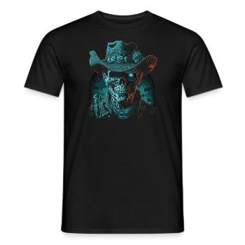 Creepy cowboy - Men's T-Shirt - black - Front - AI Model Male 178 light (178cm)