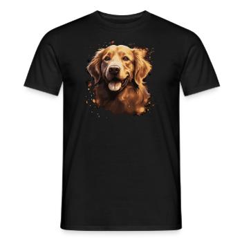 Golden Retriever Hund - Männer T-Shirt - Schwarz - Vorne - AI Model Male 178 light (178cm)