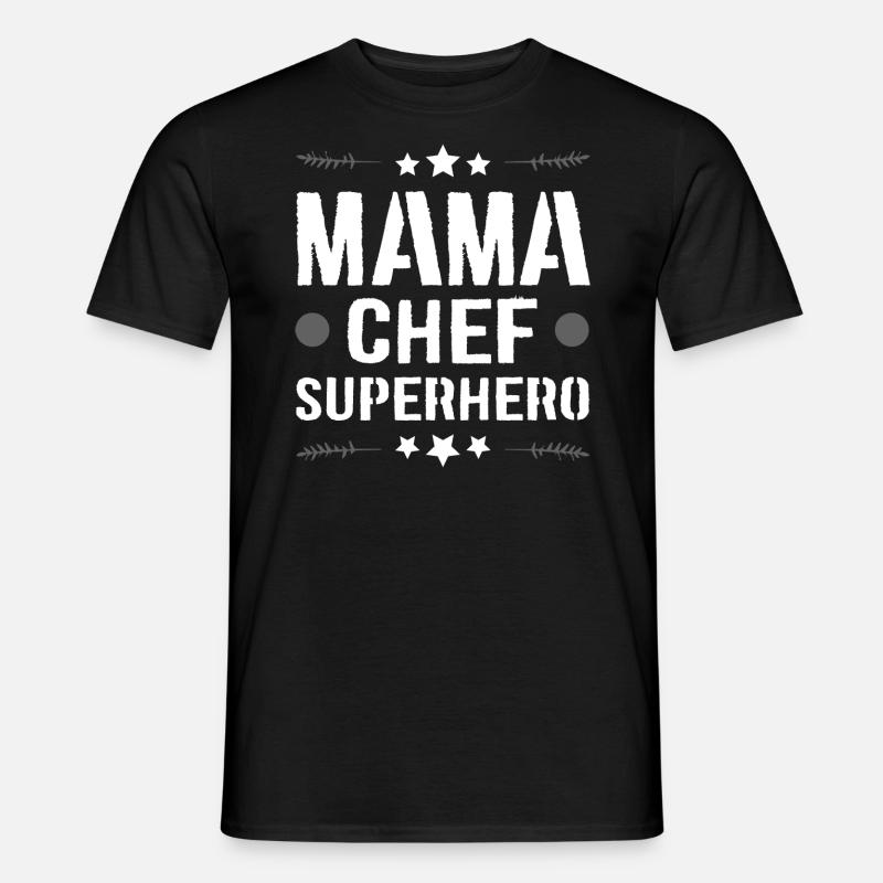 Mama Chef Superheld Mutter - Männer T-Shirt - Schwarz