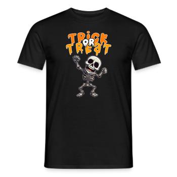 Halloween Design Creepy Skeleton Design - Men's T-Shirt - black - Front - AI Model Male 178 light (178cm)
