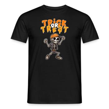 Halloween Design Creepy Skeleton Design - Men's T-Shirt - black - Front - AI Model Male 178 light (178cm)