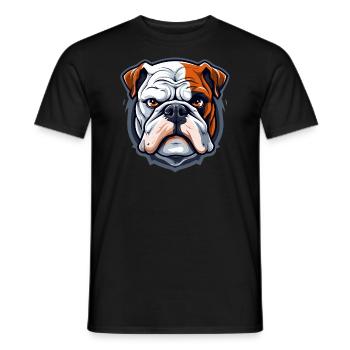Coole Englische Bulldogge - Männer T-Shirt - Schwarz - Vorne - AI Model Male 178 light (178cm)