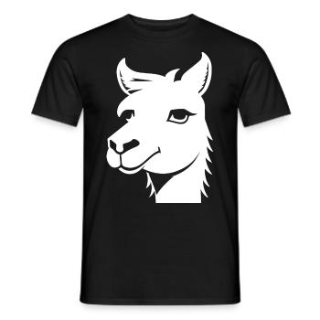 Drôle de lama Silhouette Cheeky Fun Lamas - T-shirt homme - noir - Devant - AI Model Male 178 light (178cm)