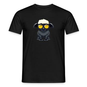 Schwarzes Schaaf Trend - Stylisch & Einzigartig - Männer T-Shirt - Schwarz - Vorne - AI Model Male 178 light (178cm)