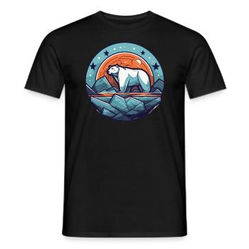 Le dernier ours polaire - T-shirt homme - noir - Devant - AI Model Male 178 light (178cm)