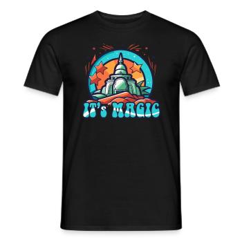 Magisches orientalisches Schloss - Männer T-Shirt - Schwarz - Vorne - AI Model Male 178 light (178cm)