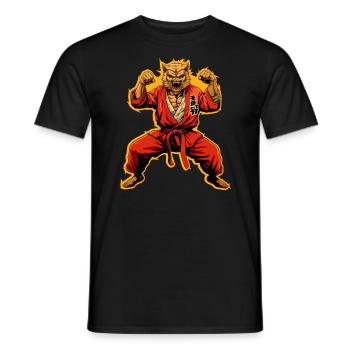 Le meilleur chat d’arts martiaux - T-shirt homme - noir - Devant - AI Model Male 178 light (178cm)