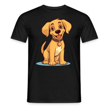 Niedliches Hundedesign für Hundebesitzer - Männer T-Shirt - Schwarz - Vorne - AI Model Male 178 light (178cm)