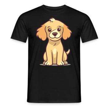 Niedliches Hundedesign für Hundebesitzer - Männer T-Shirt - Schwarz - Vorne - AI Model Male 178 light (178cm)