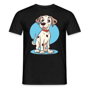 Niedliches Hundedesign für Hundebesitzer - Männer T-Shirt - Schwarz - Vorne - AI Model Male 178 light (178cm)