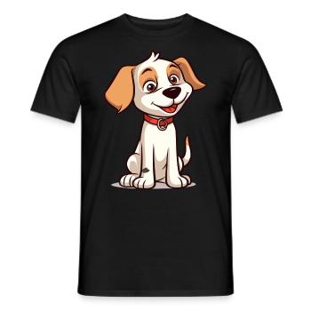 Niedliches Hundedesign für Hundebesitzer - Männer T-Shirt - Schwarz - Vorne - AI Model Male 178 light (178cm)