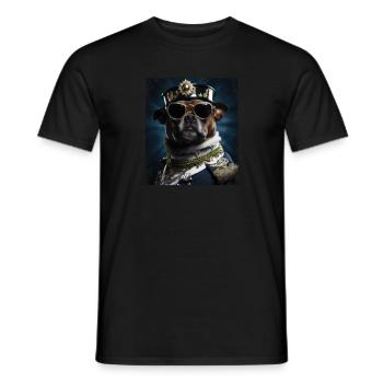 Pug Dog Lunettes de soleil King - T-shirt homme - noir - Devant - AI Model Male 178 light (178cm)