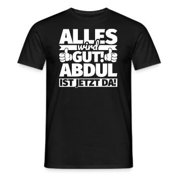 Abdul Vorname Geschenk lustiger Spruch - Männer T-Shirt - Schwarz - Vorne - AI Model Male 178 light (178cm)