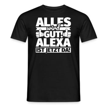 Alexa Vorname Geschenk lustiger Spruch - Männer T-Shirt - Schwarz - Vorne - AI Model Male 178 light (178cm)