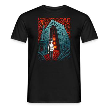Das Kind verloren im dunklen Kerker - Männer T-Shirt - Schwarz - Vorne - AI Model Male 178 light (178cm)