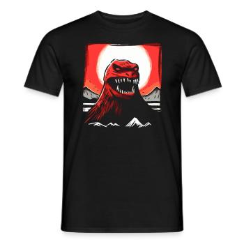 Red Sun Japan: Grunge Prince of Monsters - Men's T-Shirt - black - Front - AI Model Male 178 light (178cm)