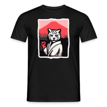 Arts martiaux : Kung Fu, Karaté, Tigre - T-shirt homme - noir - Devant - AI Model Male 178 light (178cm)