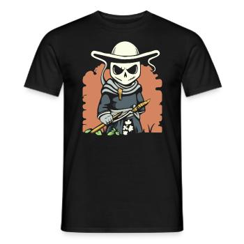 Dessin animé Anime Manga Faucheuse Samouraï - T-shirt homme - noir - Devant - AI Model Male 178 light (178cm)