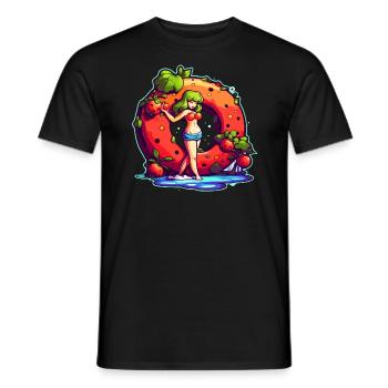 Beignet juteux et fruité - T-shirt homme - noir - Devant - AI Model Male 178 light (178cm)