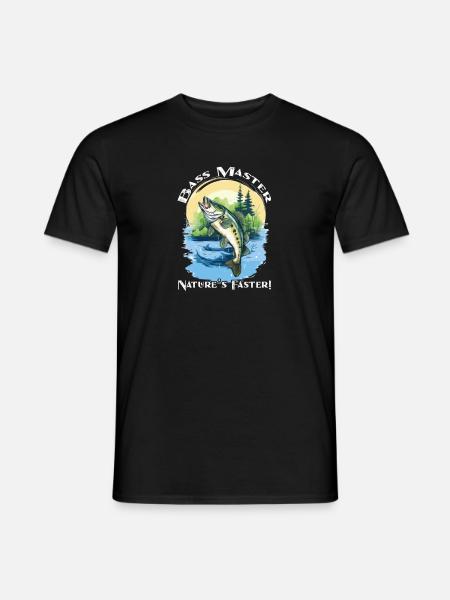 Barsch fischen fisch angeln - Männer T-Shirt - Schwarz