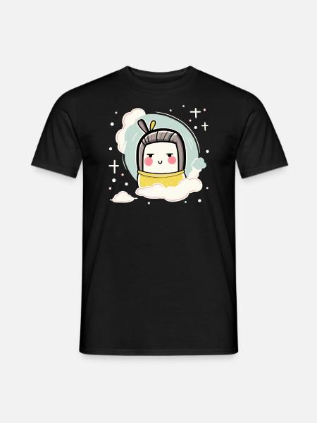 Chibi Kawaii Tofu Geisha - Men's T-Shirt - black