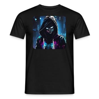 Fille Cyberpunk Cool - T-shirt homme - noir - Devant - AI Model Male 178 light (178cm)