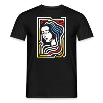 Das wunderschöne Labyrinth - Männer T-Shirt - Schwarz - Vorne - AI Model Male 178 light (178cm)