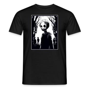 Dessin animé Manga Anime Ville Zombie Goules - T-shirt homme - noir - Devant - AI Model Male 178 light (178cm)