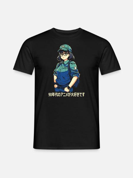I love 90's anime - Men's T-Shirt - black
