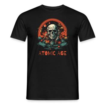 Atomares Zeitalter Totenkopf - Männer T-Shirt - Schwarz - Vorne - AI Model Male 178 light (178cm)