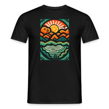 The embodiment of nature - Men's T-Shirt - black - Front - AI Model Male 178 light (178cm)