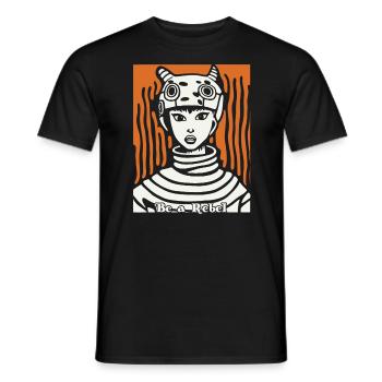 Be a rebel of art - Men's T-Shirt - black - Front - AI Model Male 178 light (178cm)