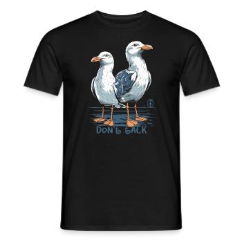Nicht sprechen, Möwen - Männer T-Shirt - Schwarz - Vorne - AI Model Male 178 light (178cm)