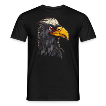 Bird of prey - Men's T-Shirt - black - Front - AI Model Male 178 light (178cm)