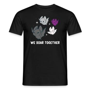 Asexuel - Fierté asexuée - Drapeau asexué - T-shirt homme - noir - Devant - AI Model Male 178 light (178cm)